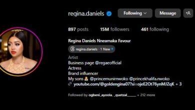 Regina Daniels removes her husband name from her IG bio, deletes off all his photos (Video)